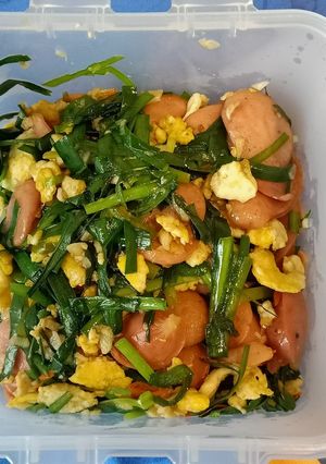 Foto resep Kucai tumis telur sosis