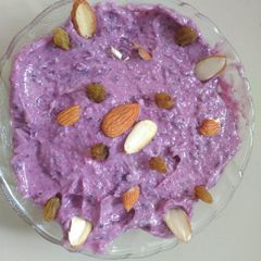 A picture of Jamun Shrikhand.