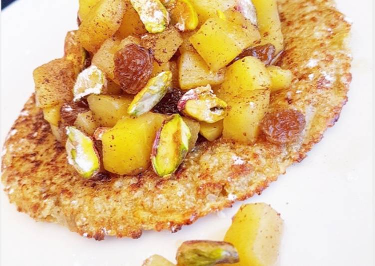 Creps de Quinoa con manzana caramelizada