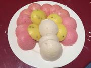 A picture of beetroot idli