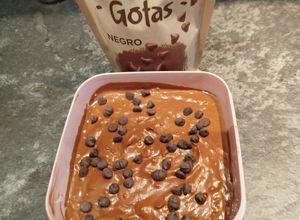 Foto principal de Tarta de queso con chocolate para tomar con cuchara o a tú gusto