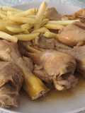 Muslos de pollo certificado al ajillo tm6 con patatas airfryer