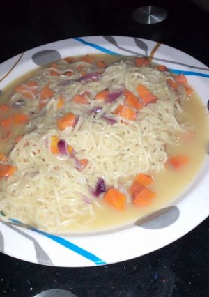 A picture of Pepper soup Noodles.