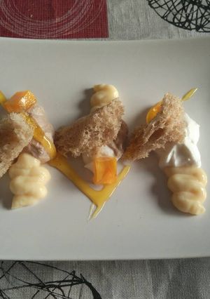 Una foto de Tarta nata trufa reinventada (bizcoho-M(microondas))