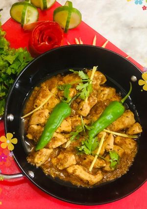 A picture of Black pepper Chicken 🐓 karai.
