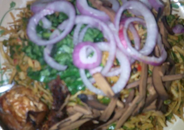 Easiest Way to Make Super Quick Homemade Warm Abacha with fried fish