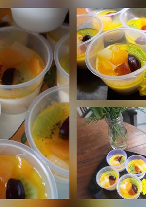 Foto resep Fruits pudding with Chia Seeds