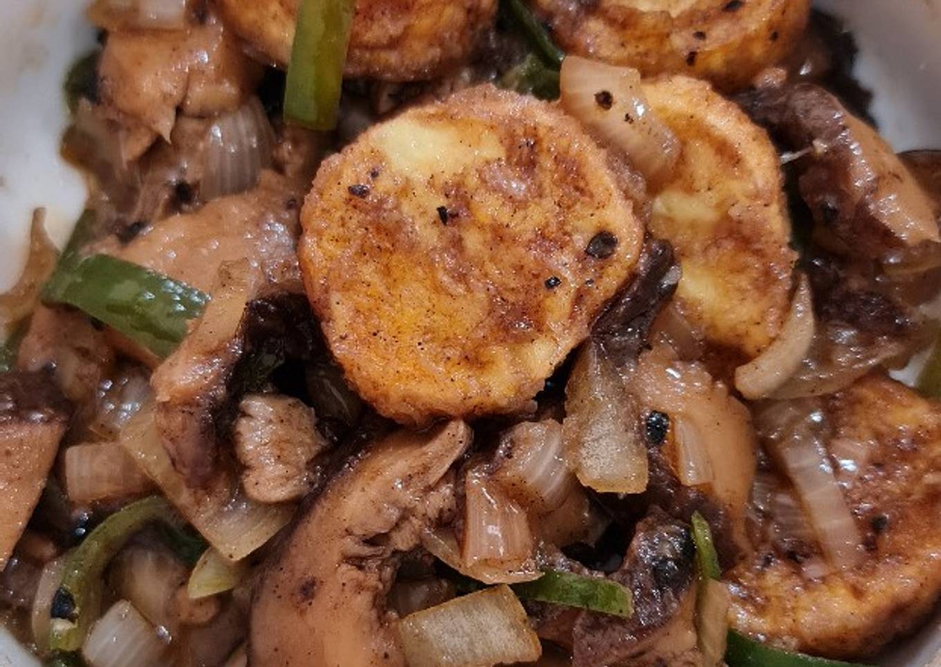 Tumis Tahu Shitake Lada Hitam
