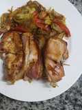 Pincho de pollo c/guarnición
