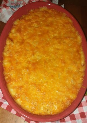 Une photo de Gratin macaroni au Cheddar