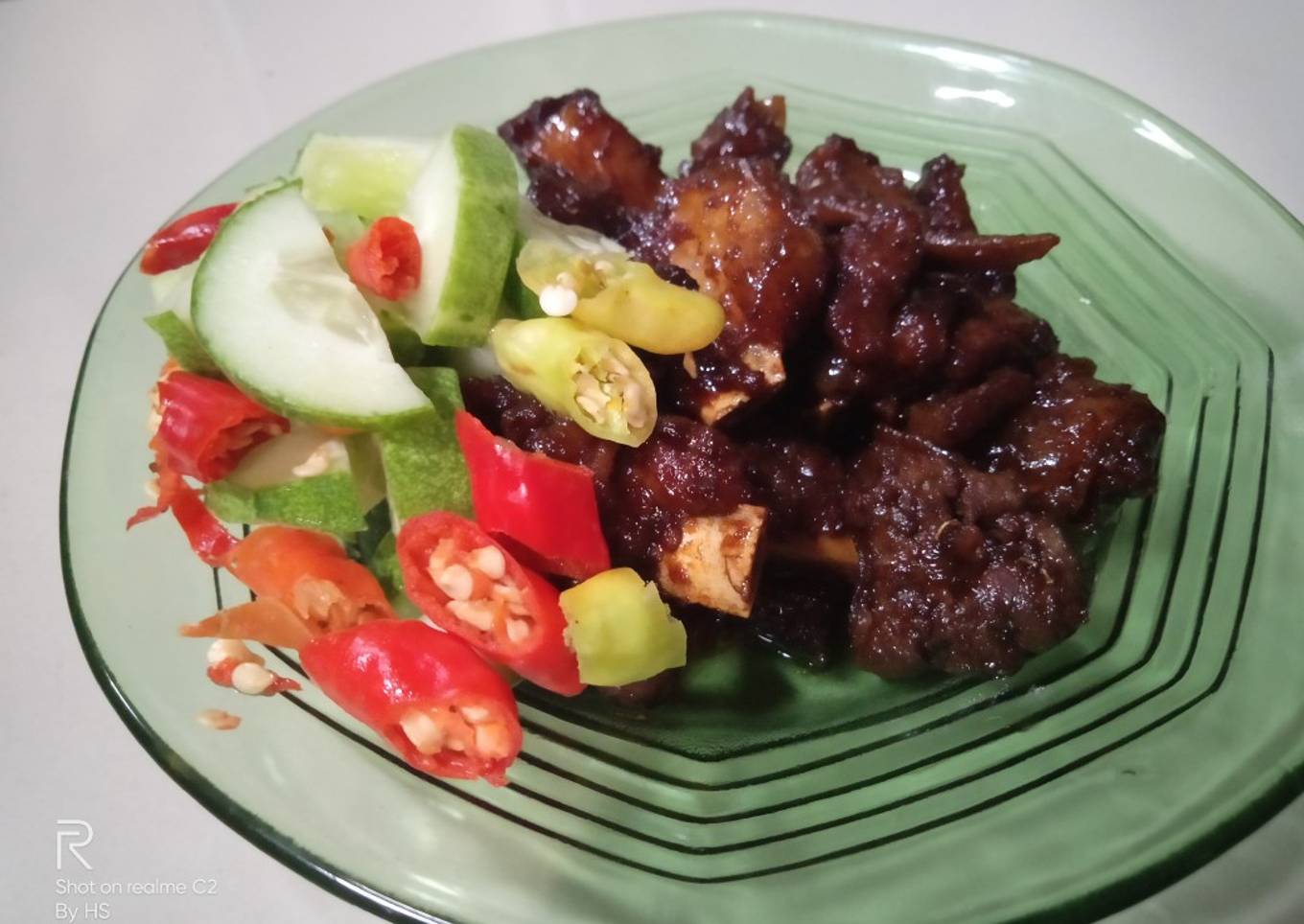 Sate kambing goreng