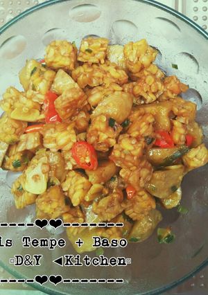 Foto resep Tumis Tempe + Baso