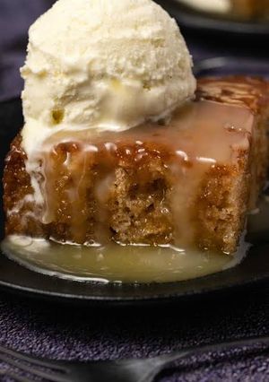 A picture of Malva Pudding.