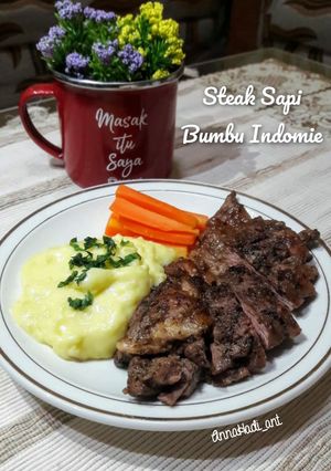 Foto resep Steak Sapi Bumbu Indomie