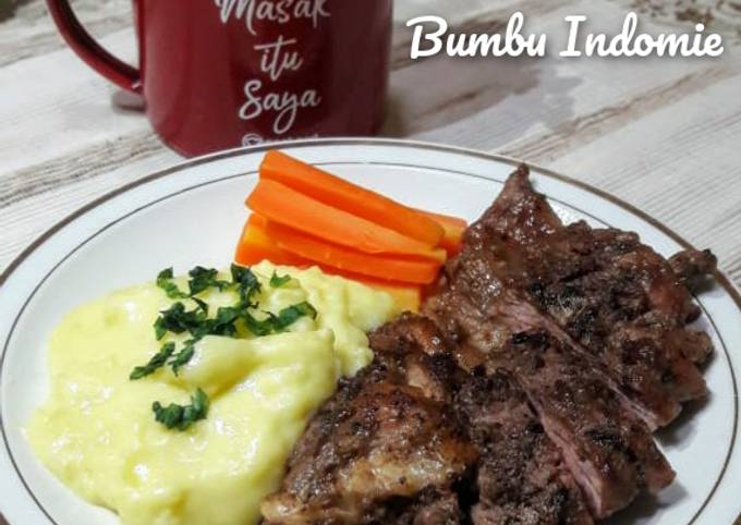 Resep Steak Sapi Bumbu Indomie oleh Anna Hadi_ant Cookpad
