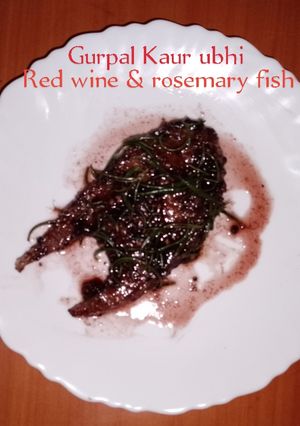 A picture of Red wine & rosemary fish.