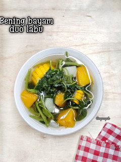 Foto resep Bening Bayam Duo Labu