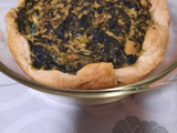 Quiche de espinacas, champiñones y pollo