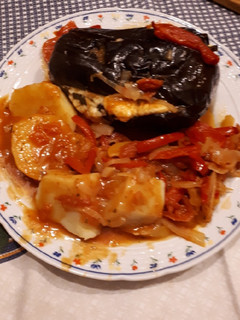 Una foto de Berenjenas rellenas con parmesano