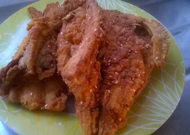 Fried fish with masala seeds