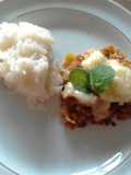 Mini volcán de muzzarella (con base de boniato)
