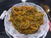 Una foto de fideo de zucchini