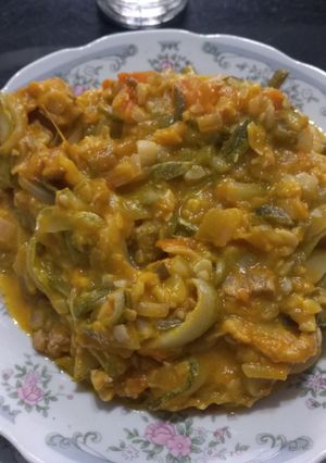 Una foto de "Fideos" de zucchini y verduras varias