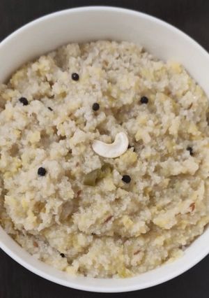 A picture of Little millet pongal.