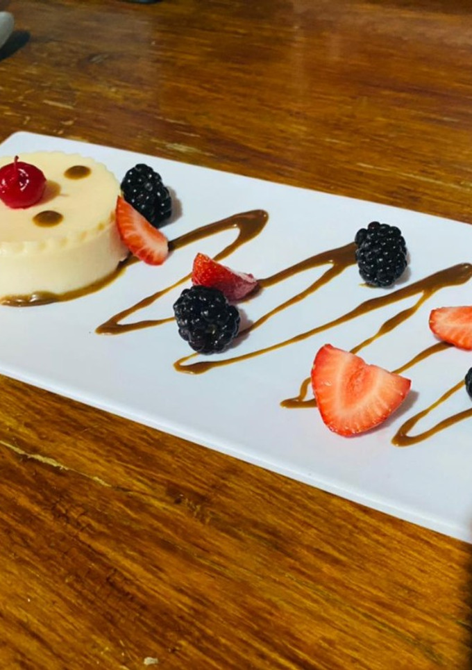 Una foto de Panna Cotta de coco