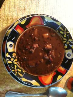 Una foto de Potaje de frijoles colorados