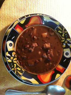 Una foto de Potaje de frijoles colorados