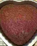 Heart chocolate cake