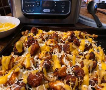 Easy Fast Cooking Buffalo chicken and fries pizza box 1 Practical Delicious