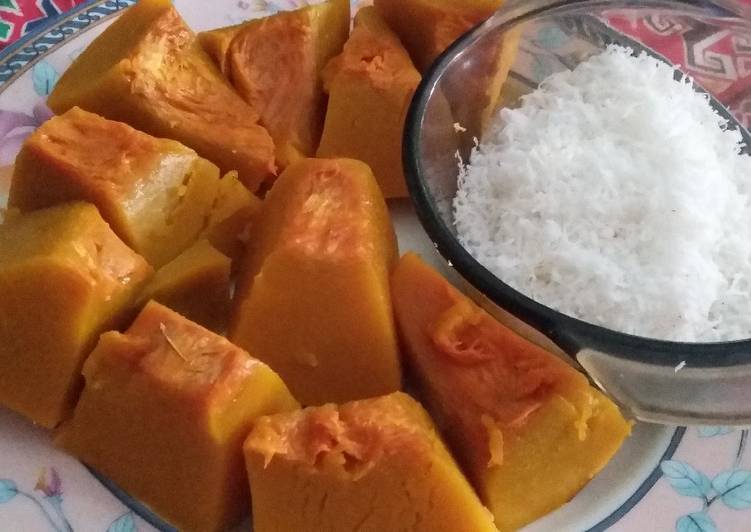 Resepi Tercuba Labu Kuning Kukus Jenismasakan Sedap Menu Masakan Kampung