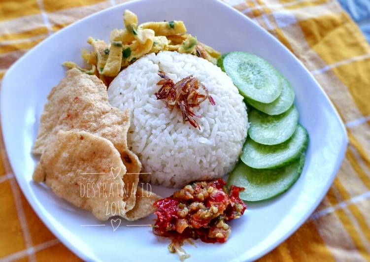 Nasi uduk simple (rice cooker)