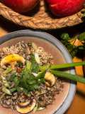 Gebratener Reis vegetarisch mit Nüssen und Pilzen