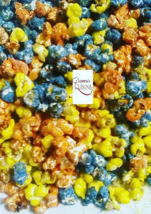 A picture of Multicolored popcorn.