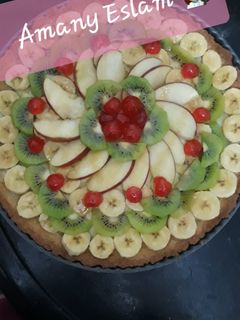 صورة لوصفة تارت بالفواكه وكريمة الباستري
