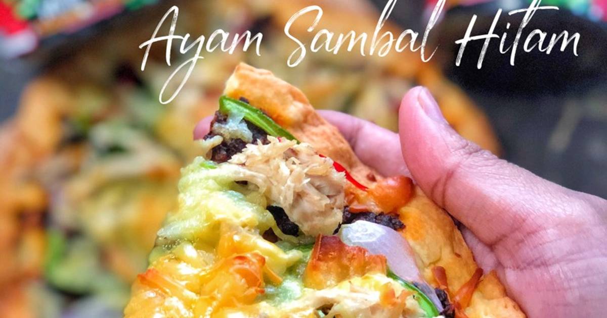 Resipi Pizza Ayam Sambal Hitam Oleh Kakak Faa Cookpad