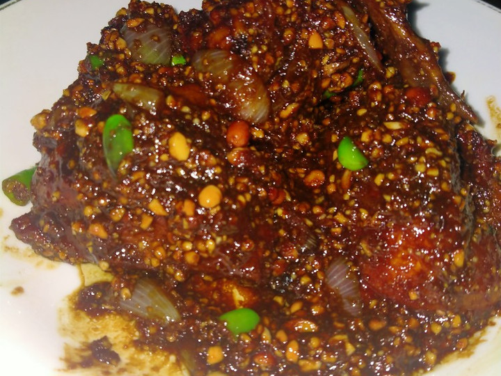 Resep Ayam kecap pedes bumbu kacang khas Palembang Anti Gagal