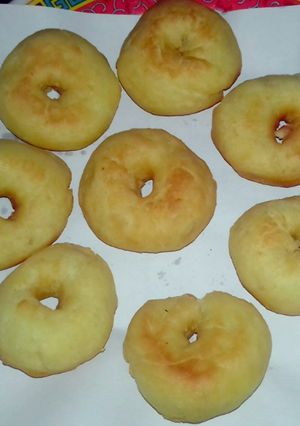 Foto resep Donat perdana feb 2018😁anti gagal takaran sendok🍩