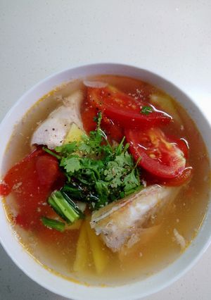 Hình của món Canh cá bã trầu.