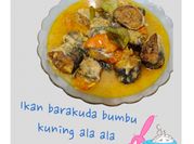Gambar ikan barakuda bumbu kuning