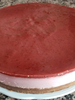 Una foto de Mousse de Queso con Fresas
