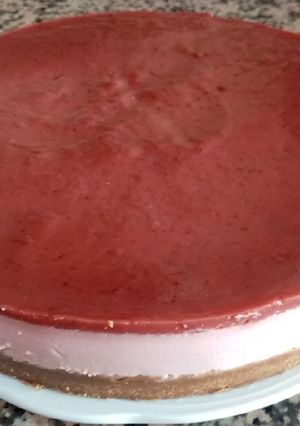 Una foto de Mousse de Queso con Fresas