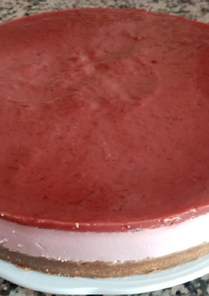Una foto de Mousse de Queso con Fresas