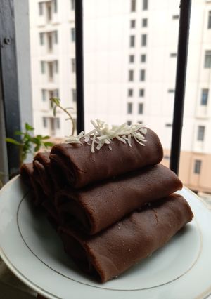 Foto resep Dadar gulung pisang coklat