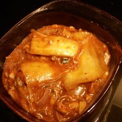 A picture of Canned Sardine with a Kimchi Twist.