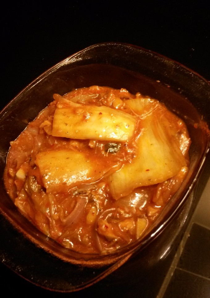 A picture of Canned Sardine with a Kimchi Twist.