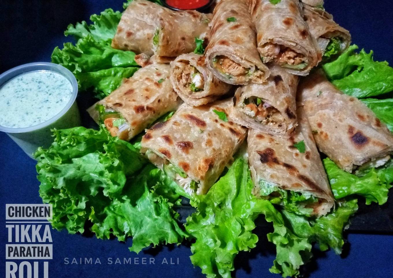 Chicken roll paratha